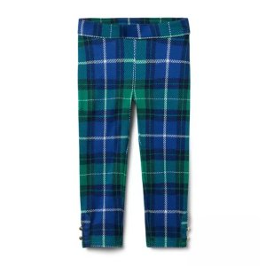 Janie and Jack Tartan Button Cuff Jacquard Pant