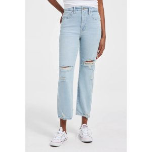 Good American GOOD BOY STRAIGHT CROPPED JEANS | INDIGO474 - GOOD AMERICAN
