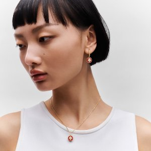 Louis Vuitton Color Blossom Pendant, Yellow Gold, White Gold, Cornelian And Diamonds