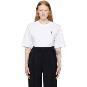 Ami Paris White Ami de Coeur T-Shirt