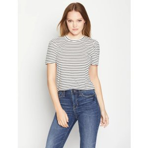 BCBGeneration Puff Sleeve Crew Neck Tee | BCBGMAXAZRIA