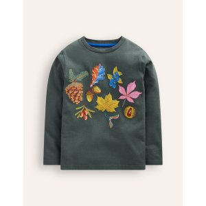 Boden Fun Superstitch Grid T-ShirtSmoke