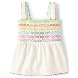 Gymboree Girls Embroidered Smocked Top - Little Classics - simplywht