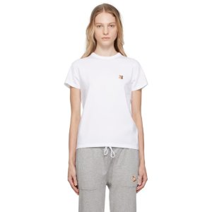 Maison Kitsune White Fox Head T-Shirt