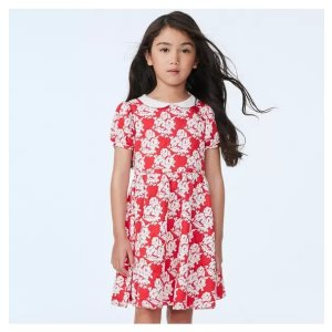 Janie and Jack Rose Jacquard Collar Dress