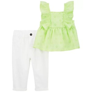 Carter's Baby 2-Piece Eyelet Top & Pant Set