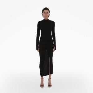Helmut Lang Ribbed Combo Maxi Dress