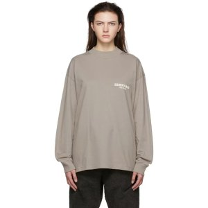 Essentials Taupe Cotton T-Shirt