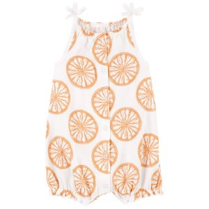 Carter's Baby Orange Slice Snap-Up Cotton Romper