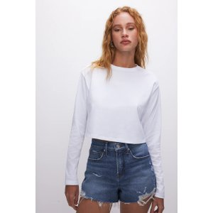 COTTON CROPPED LONG SLEEVE