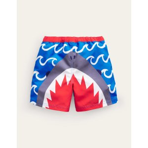 Boden Swim ShortsGreek Blue Shark Wave