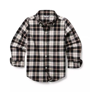 Janie and Jack Tartan Flannel Shirt