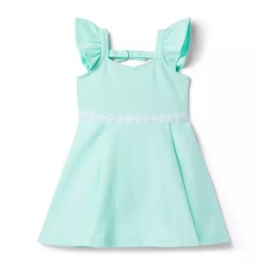 Janie and Jack Lace Trim Ponte Dress