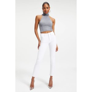 Good American GOOD STRAIGHT RAW HEM | WHITE037