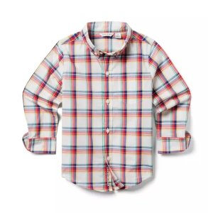Janie and Jack The Tartan Poplin Shirt
