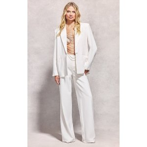 PrettyLittleThing White Oversized Tailored Blazer