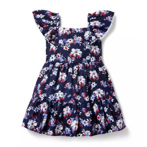 Janie and Jack Floral Flutter Sleeve Dress