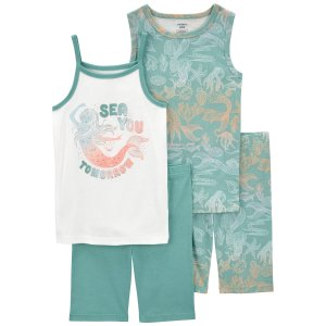 Carter's Kid 4-Piece Mermaid 100% Snug Fit Cotton Pajamas