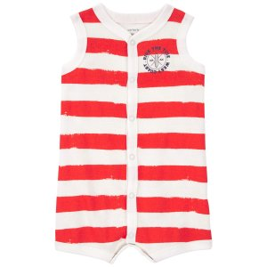 Carter's Baby Striped Snap-Up Romper