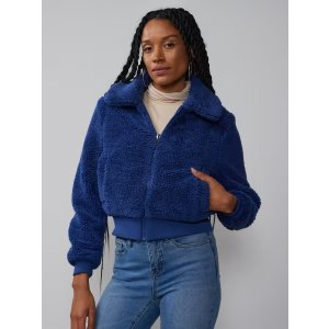 Cozy Faux-Fur Bomber Jacket