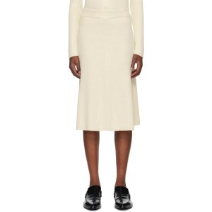Joseph Beige Flared Midi Skirt