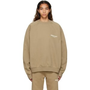 Essentials Tan Cotton Sweatshirt