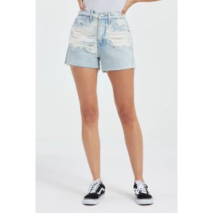 Good American GOOD '90s SHREDDED DENIM SHORTS | INDIGO383 - GOOD AMERICAN