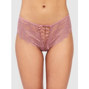 frederick's OF HOLLYWOOD Mabel Lace Up Front Tanga