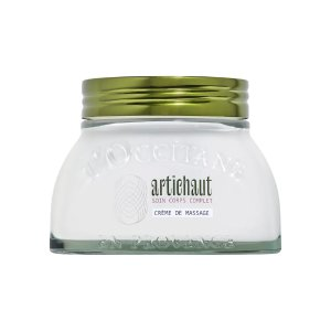 L'Occitane Artichoke Body Cream with massage for visibly redefined and firmer skin