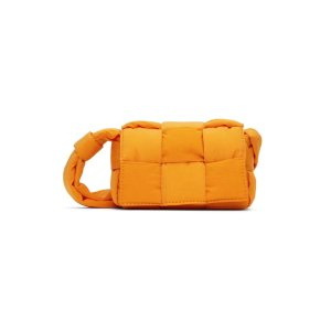 Bottega Veneta Orange Mini Cassette Messenger Bag