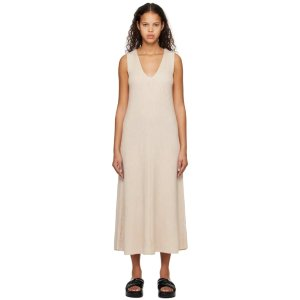 Joseph Beige Cotton Mid-Length Dress