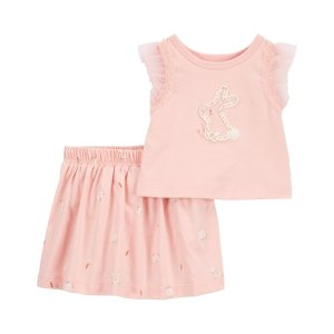 Carter's Baby 2-Piece Bunny Top & Skort Set