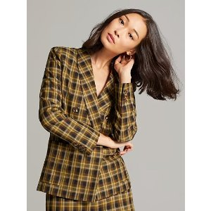 Faven Shawl Lapel Plaid Blazer | New York & Company
