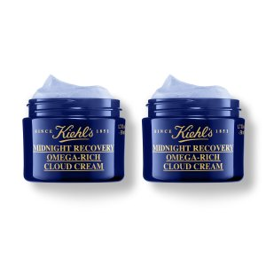 Kiehl's Midnight Recovery Omega Rich Botanical Night Cream 50ml Duo