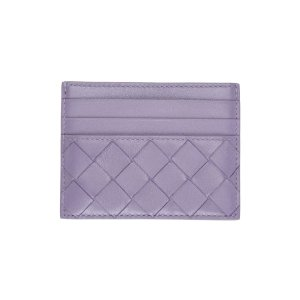 Bottega Veneta Purple Intrecciato Card Holder