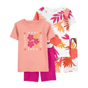 Carter's Toddler 4-Piece Floral Pajamas Set