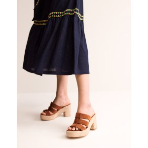Boden Heeled Espadrille SandalsTan
