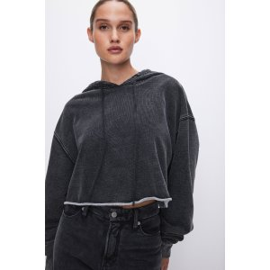 Good American JEANIUS CROPPED HOODIE