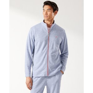 Tommy Bahama Big & Tall Pique Lounge Full-Zip Sweatshirt
