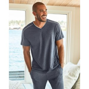 Tommy Bahama Big & Tall Heather Cotton-Modal Lounge T-Shirt