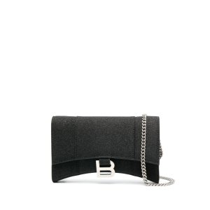Balenciaga Hourglass logo-plaque wallet black | MODES