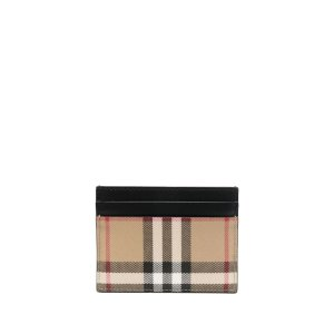 Burberry Vintage Check leather cardholder neutrals | MODES