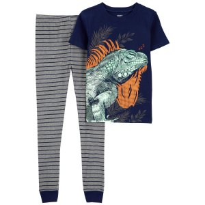 Carter's Kid 2-Piece Iguana Cotton Blend Pajamas