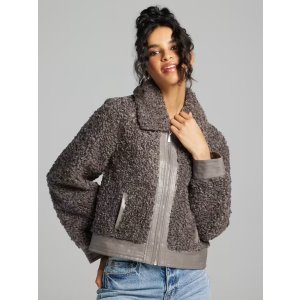 Kalei Long Sleeve Faux-Fur Jacket