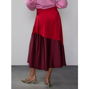 Bias Cut Satin Skirt
