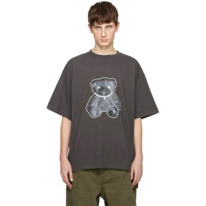 We11done Gray Necklace Teddy T-Shirt