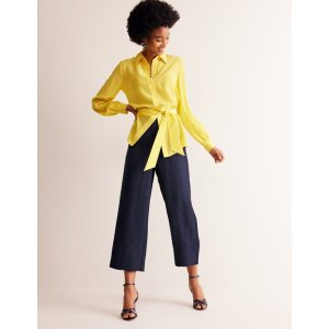 Boden Cropped Twill PantsNavy
