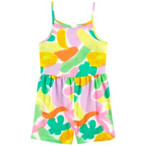 Carter's Kid Abstract Print Cotton Romper