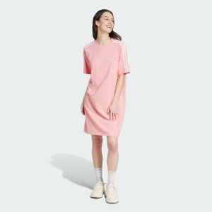 Adidas Essentials 3-Stripes Single Jersey Boyfriend Tee Dress