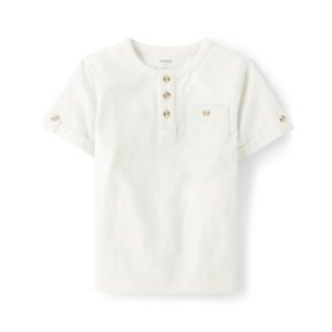 Gymboree Boys Roll Cuff Henley Top - Prairie Fields - simplywht